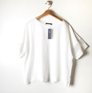 M&S Collection short sleeve Ivory Blouse XLARGE